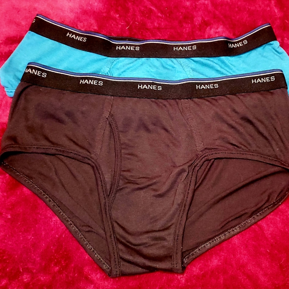 HANES, Breifs, Size 2XL, Blue, Black